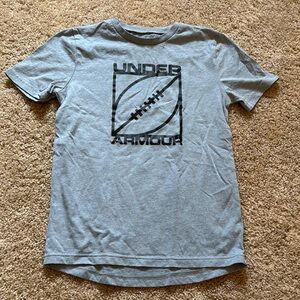 Under Armour Blueish Gray Graphic T-Shirt - Boys Med